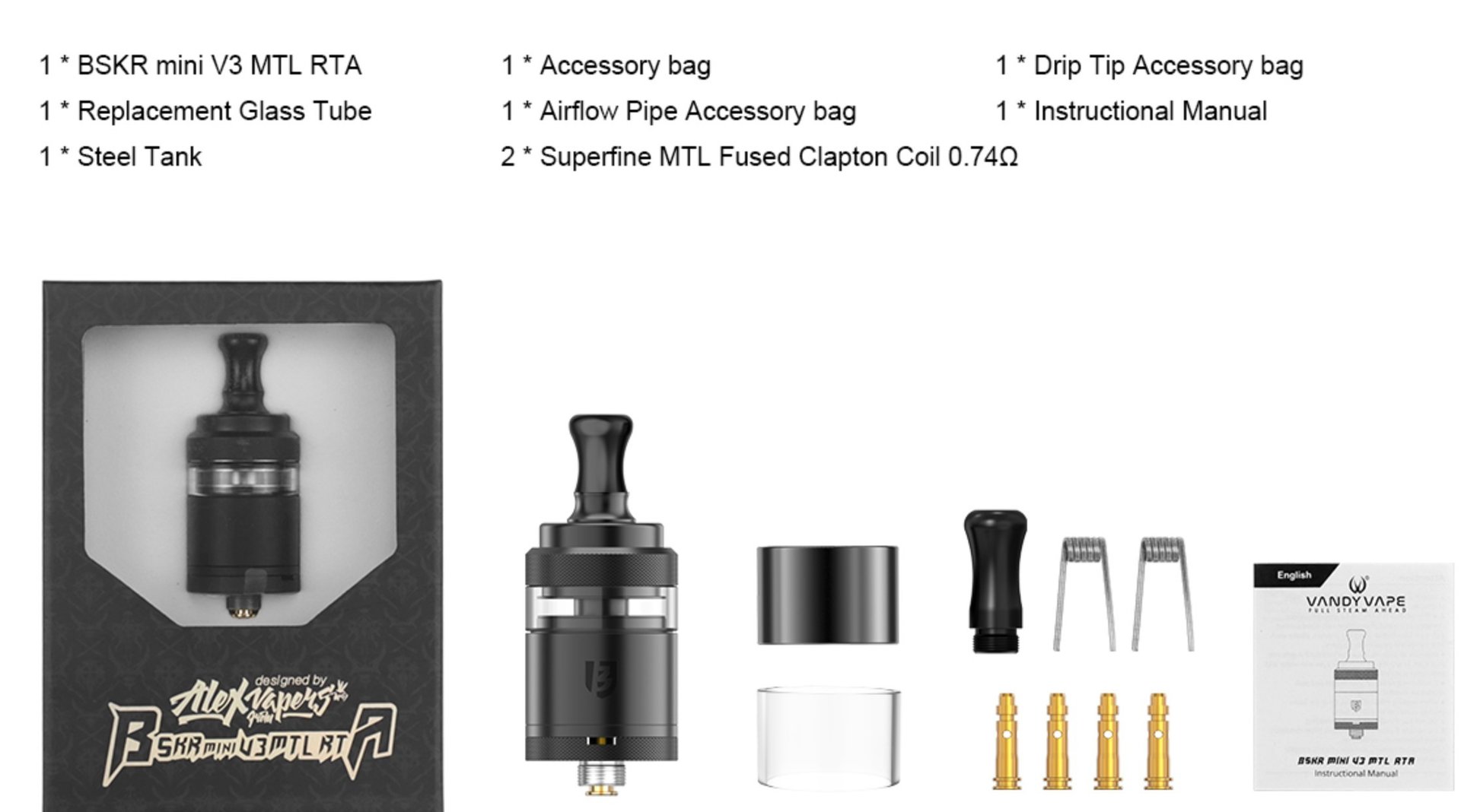 VANDY VAPE BERSERKER MINI V3 MTL RTA - Imagen 3