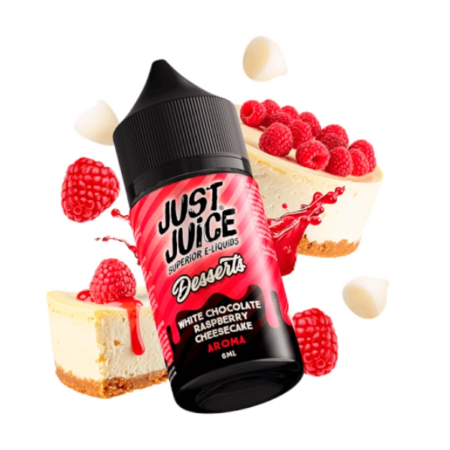 JUST JUICE DESSERTS WHITE CHOCOLATE RASPBERRY CHEESECAKE
