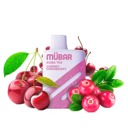 DESECHABLE MÜBAR KUBA 700 CHERRY CRANBERRY 0MG